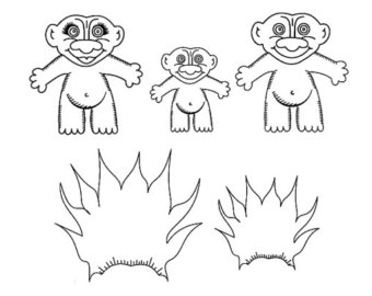 340x270 troll rubber stamp etsy - Troll Doll Drawing