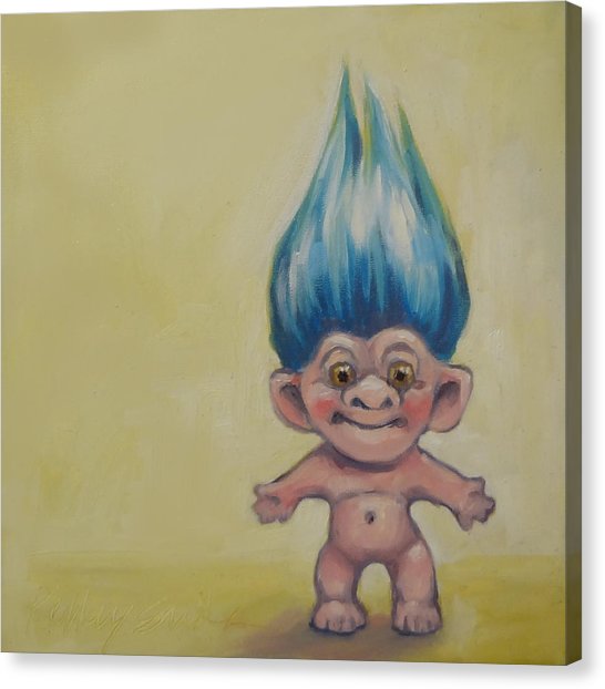 546x622 vintage toy series painting - Troll Doll Drawing