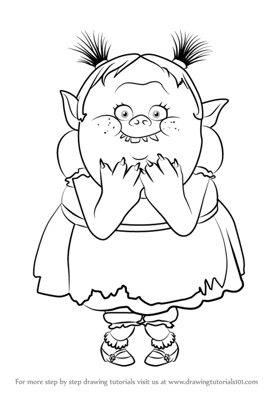 565x800 Learn How To Draw Bridget From Trolls - Troll Drawing