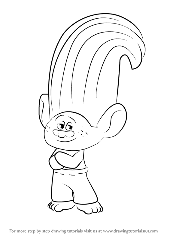 566x800 Learn How To Draw Creek From Trolls - Troll Drawing