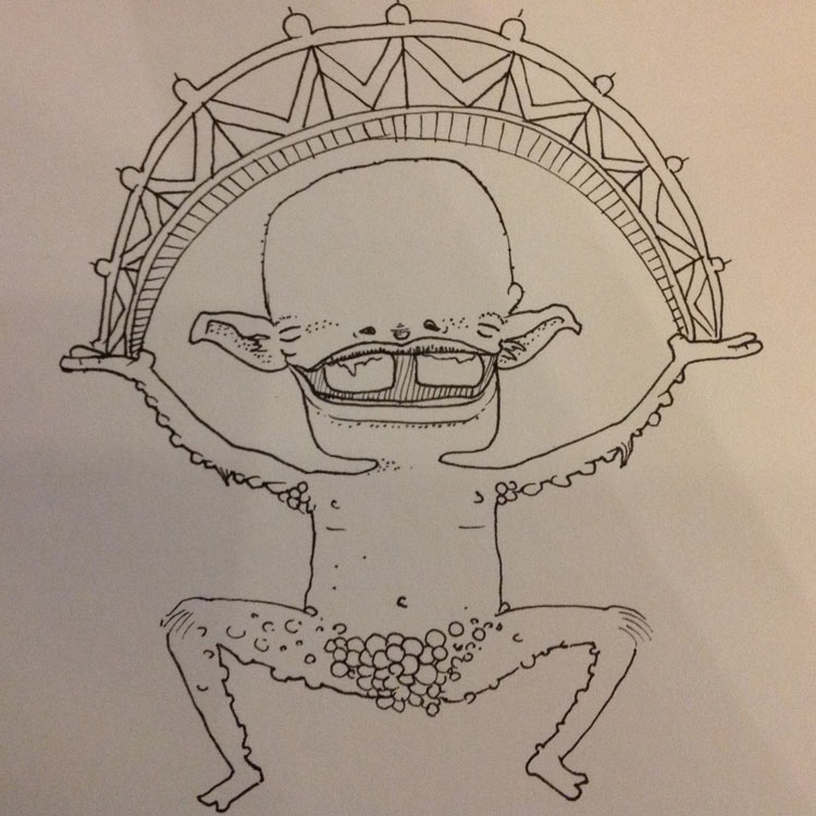 750x750 Mythical Beast Wars The Bridge Troll Drawing - Troll Drawing