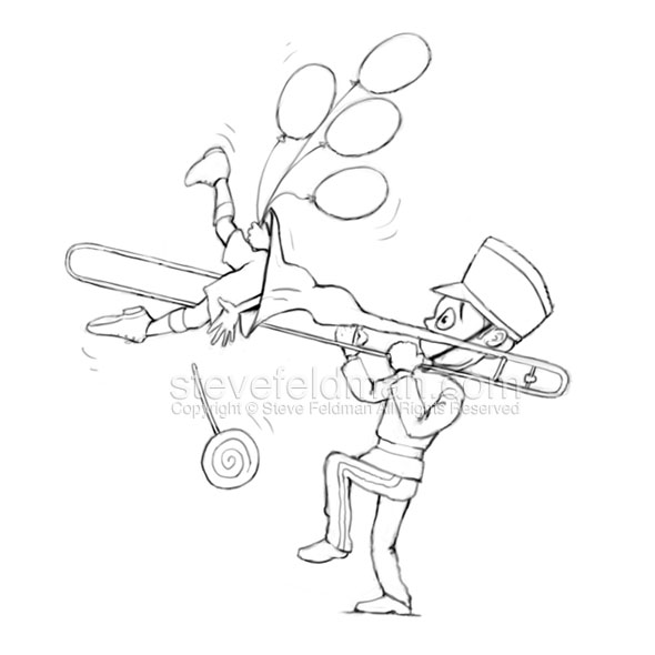 590x590 trombone trouble cartoon - Trombone Cartoon Drawing