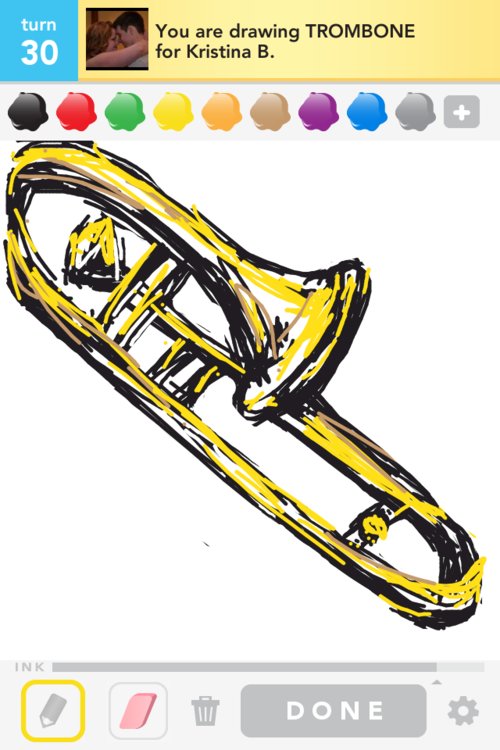 500x750 trombone drawings - Trombone Drawing