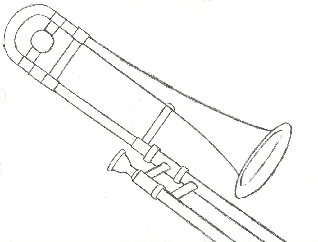 Тромбон как рисовать