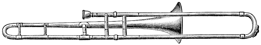 910x158 trombone drawing - Trombone Drawing