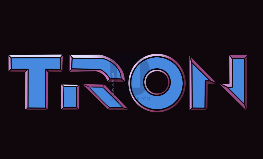 1024x621 how to draw tron, step - Tron Drawing