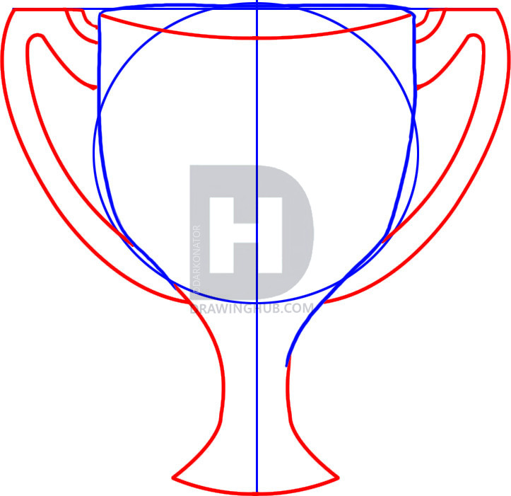 723x701 how to draw a trophy, step - Trophy Drawing