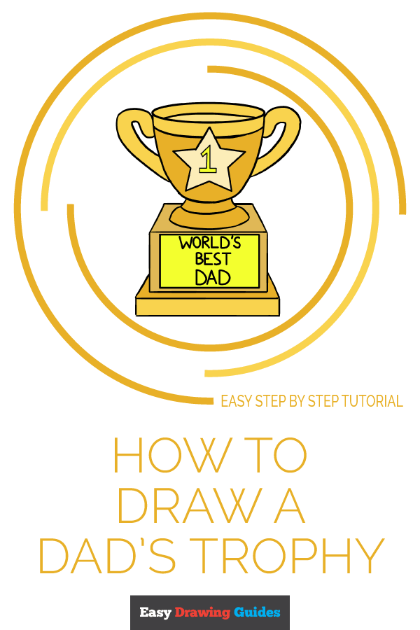 600x900 how to draw a dad's trophy - Trophy Drawing