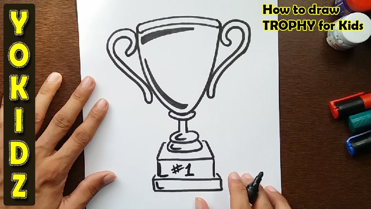 1280x720 how to draw a trophy for kids - Trophy Drawing