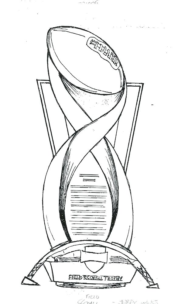 super bowl trophy easy drawing