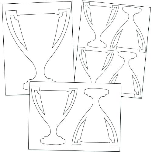 500x500 Coloring Pages Pictures Of Trophies Trophy Sketch Free Collection - Trophy Line Drawing