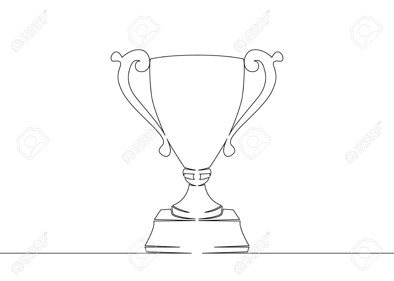 1300x928 Drawn Trophy Line - Trophy Line Drawing
