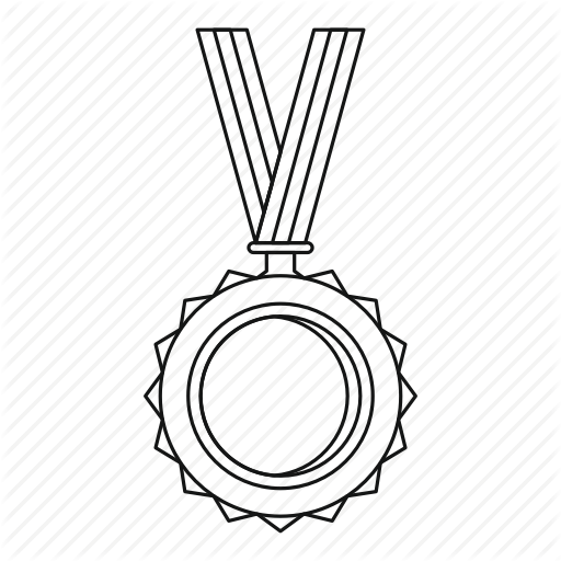 512x512 Medal Drawing Line Transparent Png Clipart Free Download - Trophy Line Drawing