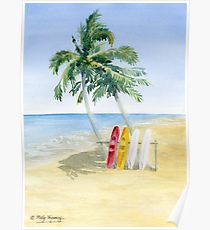 210x230 tropical beach theme drawing posters redbubble - Tropical Beach Drawing