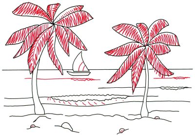 400x277 Add Texture - Tropical Beach Drawing