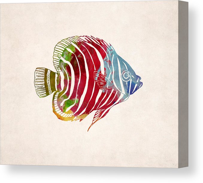678x610 Tropical Fish Drawing Canvas Print Canvas Art - Tropical Fish Drawing