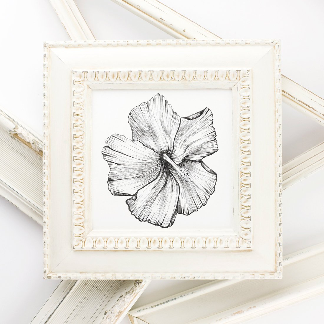 1100x1100 hibiscus print tropical flower drawing puerto rico hawaii etsy - Tropical Flower Drawing
