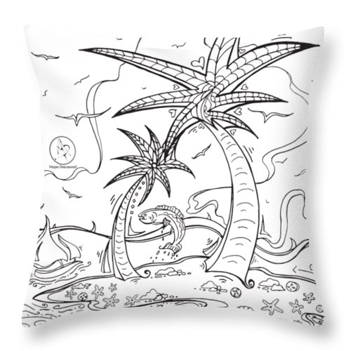 500x500 Coloring - Tropical Island Drawing