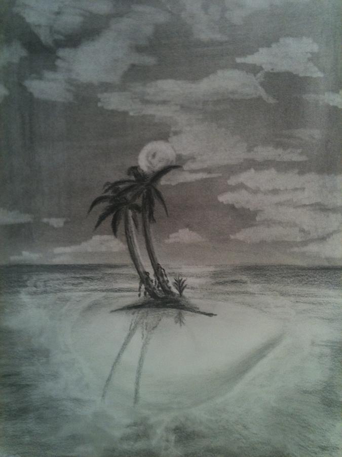 675x900 tropical island drawing - Tropical Island Drawing