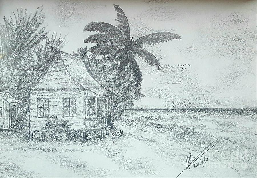 900x624 tropical island sea drawing - Tropical Island Drawing