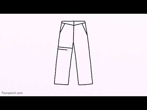 480x360 how to draw trouser step - Trousers Drawing