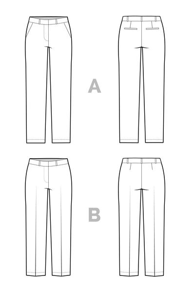 400x600 sasha trousers pattern pants pattern closet case patterns - Trousers Drawing
