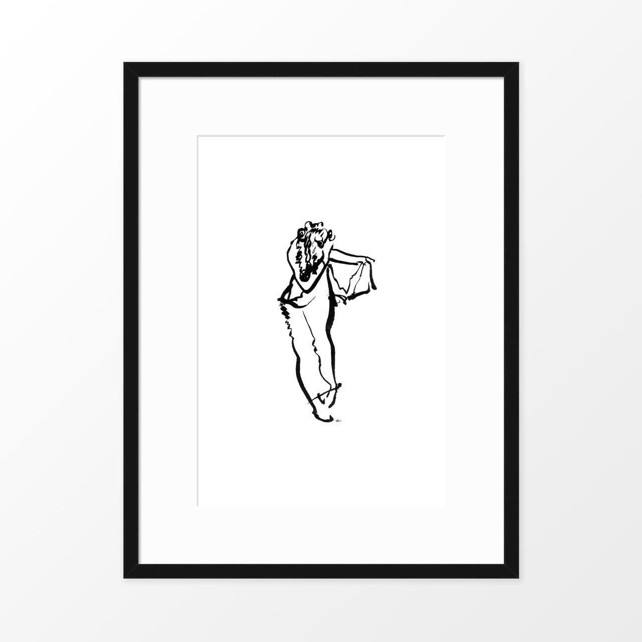 1280x1280 the printed home 'trousers' drawing, hand drawn art print - Trousers Drawing