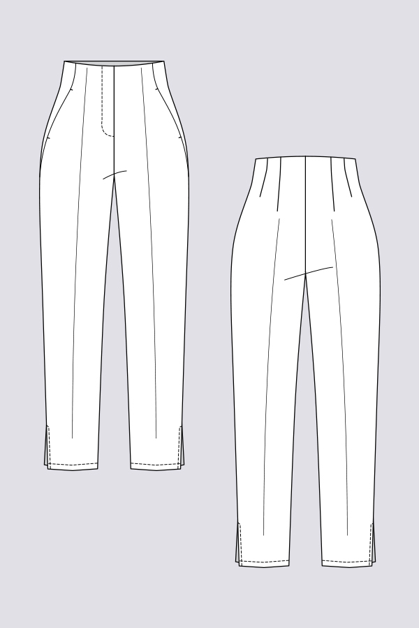 600x900 tyyni cigarette trousers - Trousers Drawing