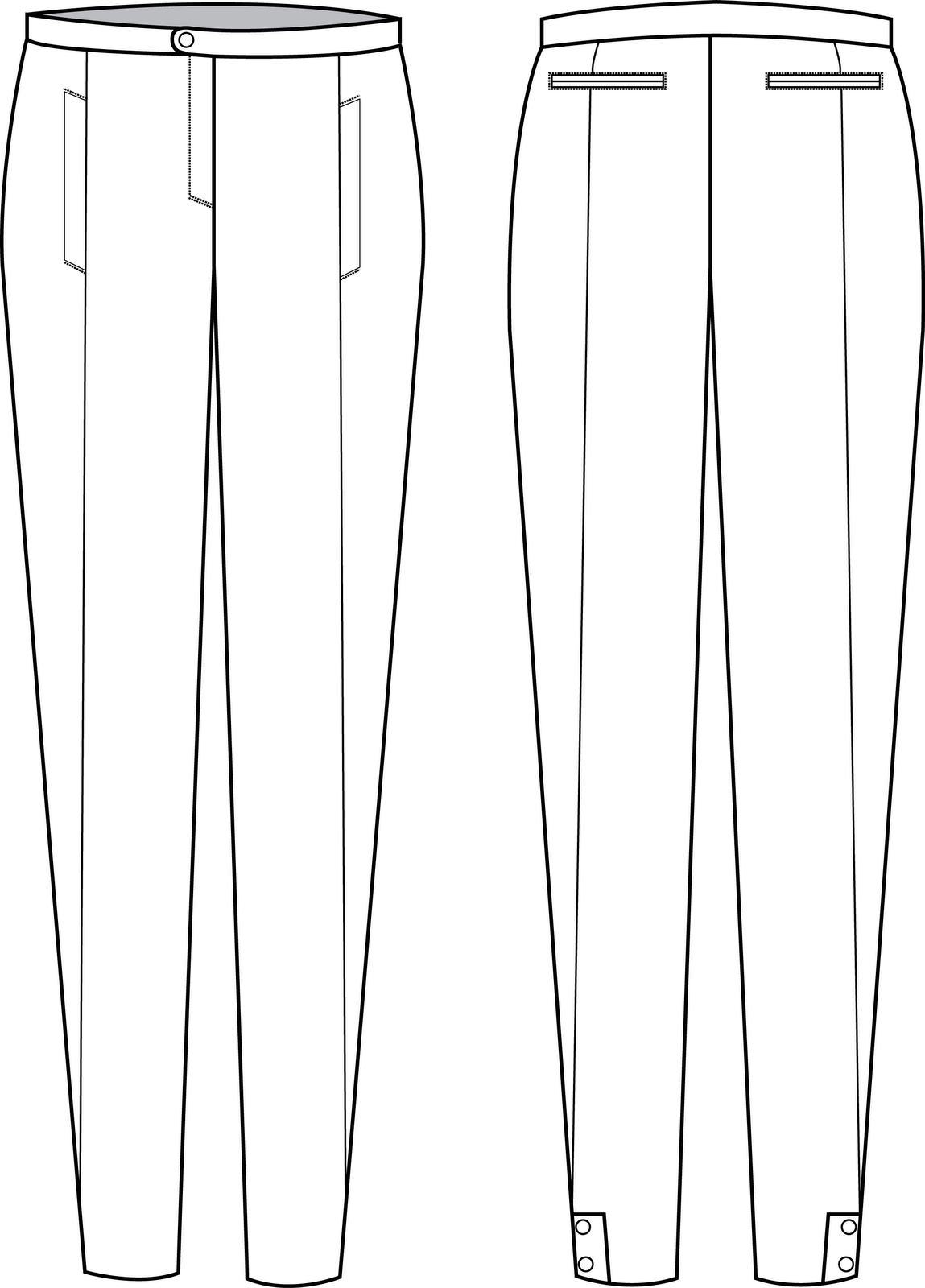 1149x1600 jeans drawing simple for free download - Trousers Drawing