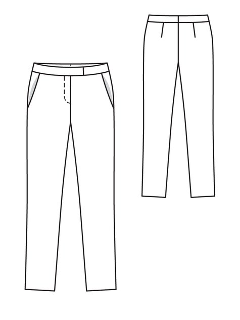 475x633 ankle trousers - Trousers Drawing