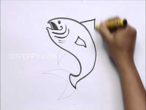 480x360 How To Draw A Trout - Trout Fish Drawing