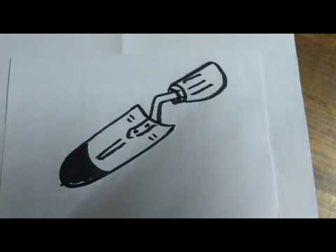 480x360 how to draw a trowel free online drawing lessons and crafts - Trowel Drawing