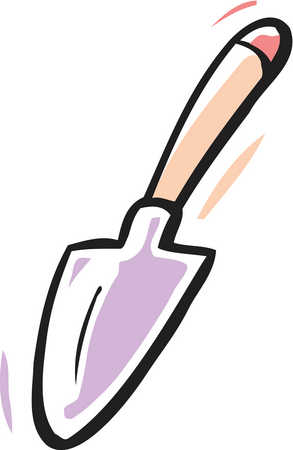 293x450 stock illustration - Trowel Drawing