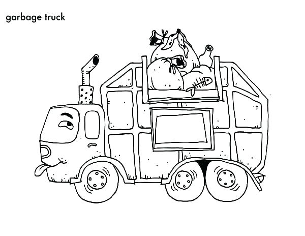 600x464 Trash Truck Cartoon Snow Plow Images Foodflash - Truck Cartoon Drawing