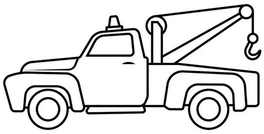 530x270 tow truck cartoon drawing lineart and coloring sheet tow truck - Truck Cartoon Drawing