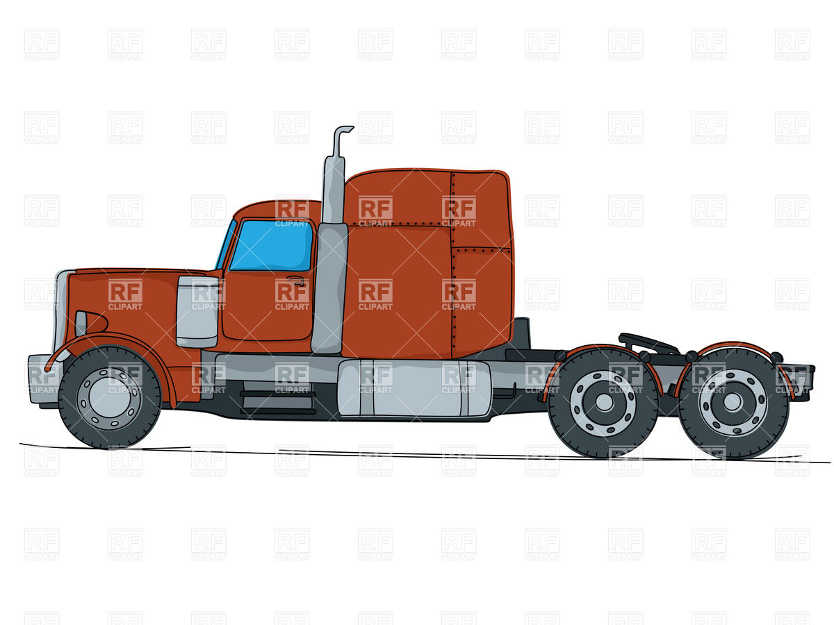 1200x900 Cartoon Drawing Of A Big Red American Truck - Truck Cartoon Drawing