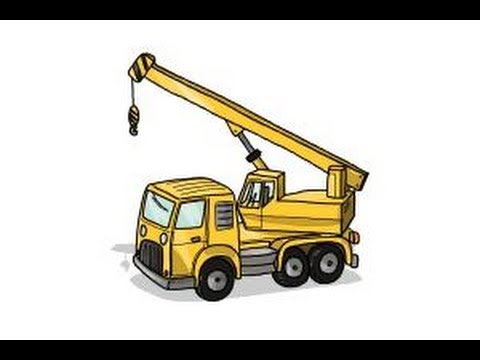 480x360 How To Draw An Easy Crane - Truck Crane Drawing
