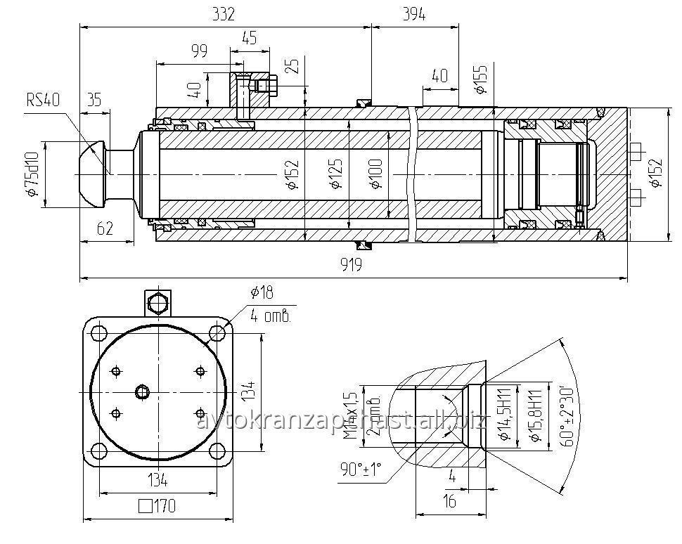 970x774 truck crane kc support hydraulic cylinder resident - Truck Crane Drawing