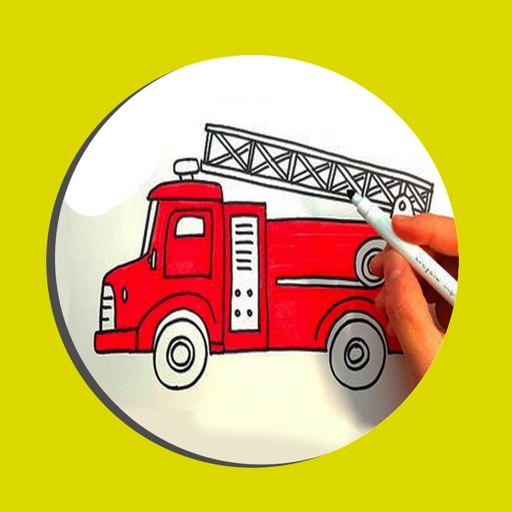 512x512 Drawing And Paint Fire Truck Games Coloring - Truck Drawing Games