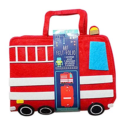 425x423 felt fire truck drawing set for toddlers - Truck Drawing Games