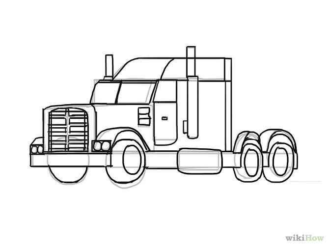 670x503 draw a truck birthday drawings, truck paint, cartoon car drawing - Truck Drawing Images