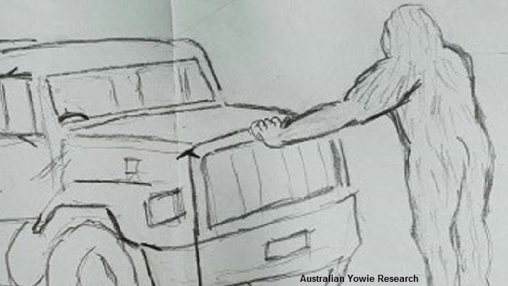 728x410 truck driver encounters angry yowie coast to coast am - Truck Driver Drawing