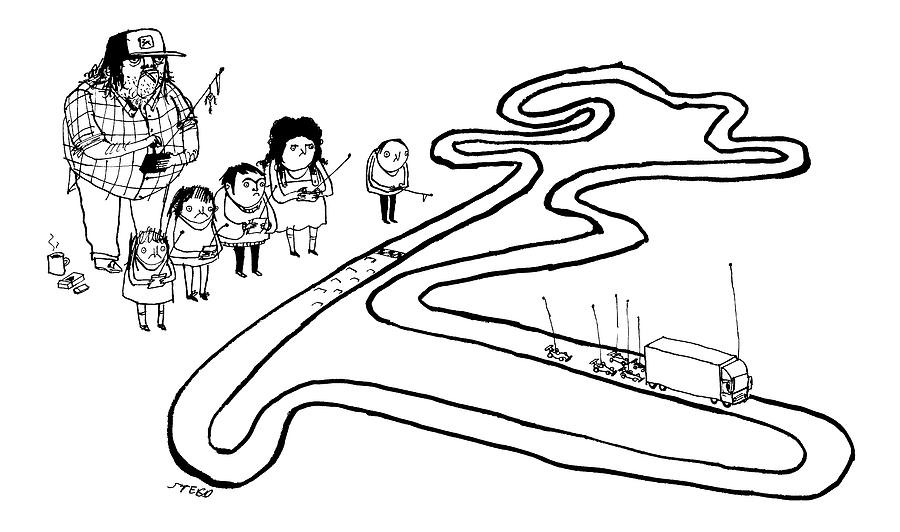 900x532 a group of children and a truck driver direct drawing - Truck Driver Drawing