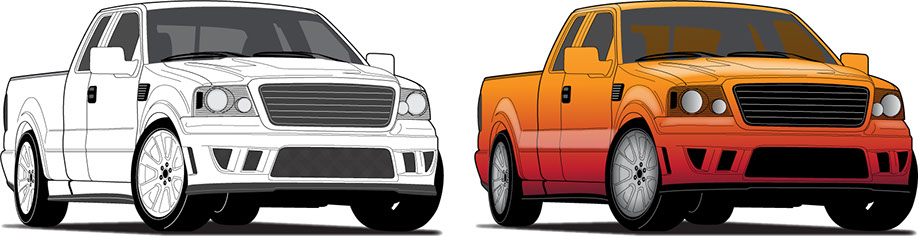 918x236 design strategies, inc - Truck Line Drawing