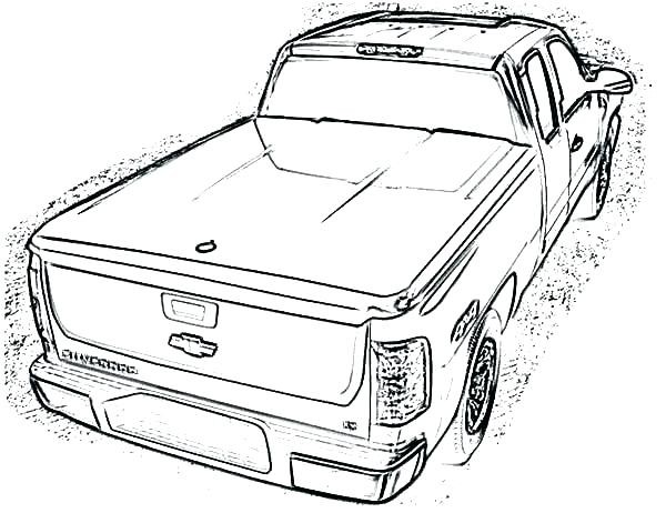 600x462 Dodge Ram Coloring Pages Old Truck Line Drawing Pickup Google - Truck Line Drawing