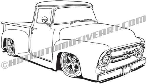 Truck Line Drawing at PaintingValley.com | Explore collection of Truck ...