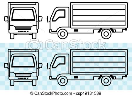 450x326 Truck Of Line Drawing - Truck Line Drawing