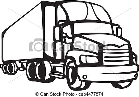 450x315 Truck - Truck Line Drawing