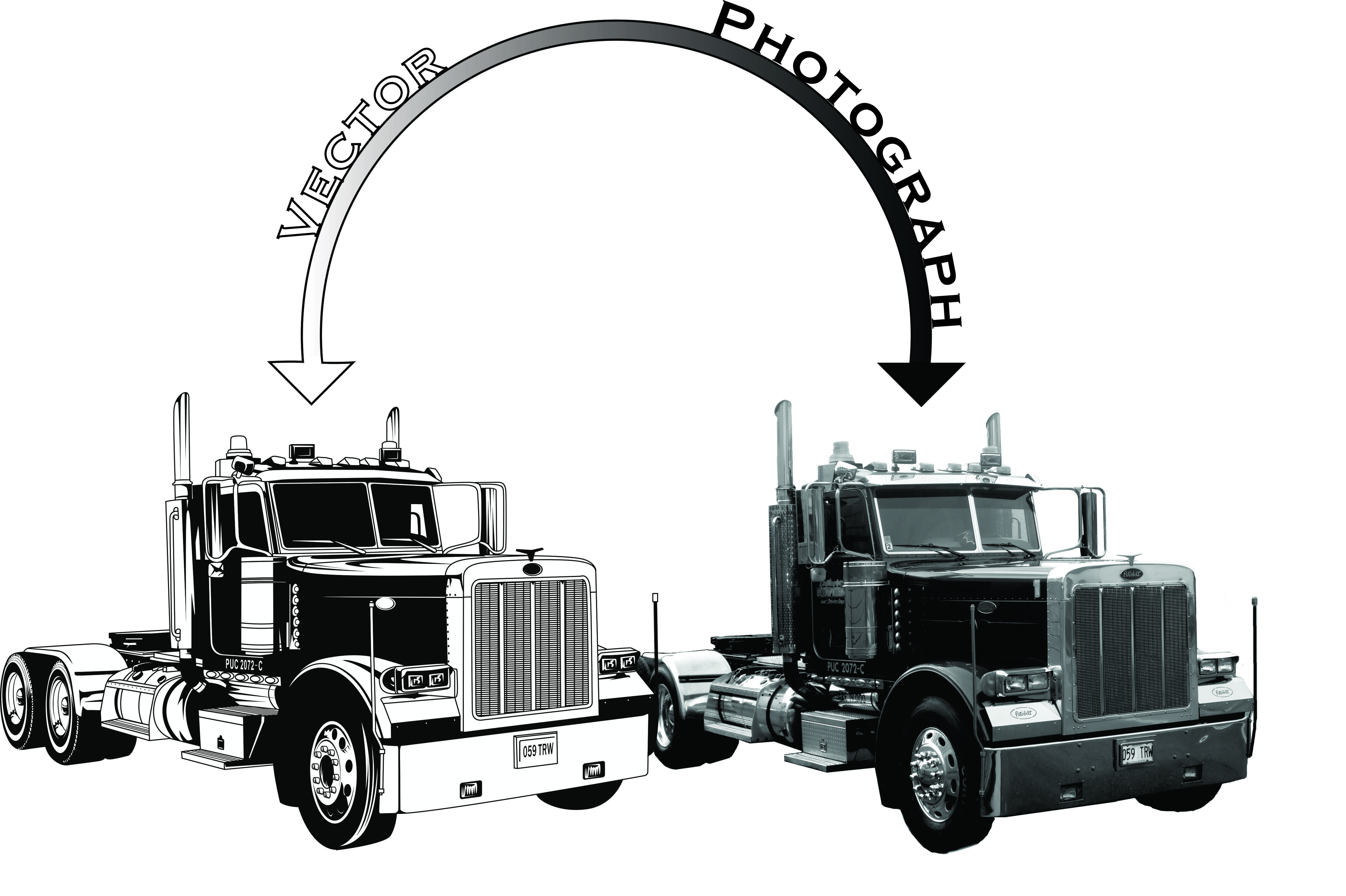 5000x3329 Ceamps Truck Vector Squad Blog - Truck Line Drawing