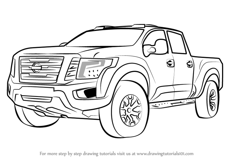800x566 Pickup Truck Outline Drawing - Truck Outline Drawing